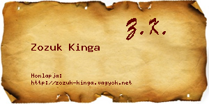 Zozuk Kinga névjegykártya
